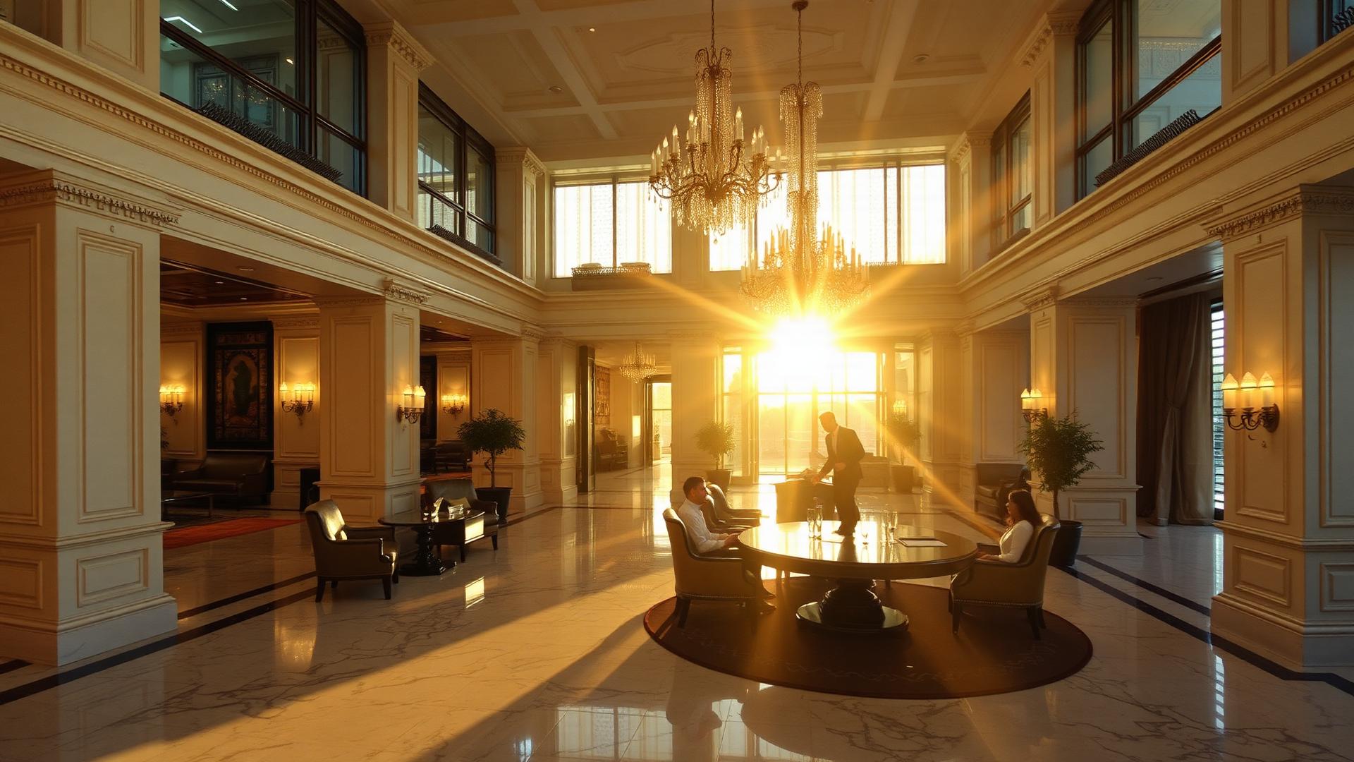 Elegant hotel lobby